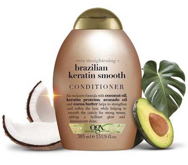 Picture of OGX Ever Straightening+ Brazilian Keratin Smooth Conditioner, 385 ml