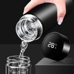 Picture of Digital Temperature LED Water Bottle Stainless Steel Touch Display Temperature water Drink Bottles
