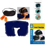 Picture of Travel Selection 3 in 1 with Comfort Neck Pillow Sleeping Eye Mask & Travel Earplug Set