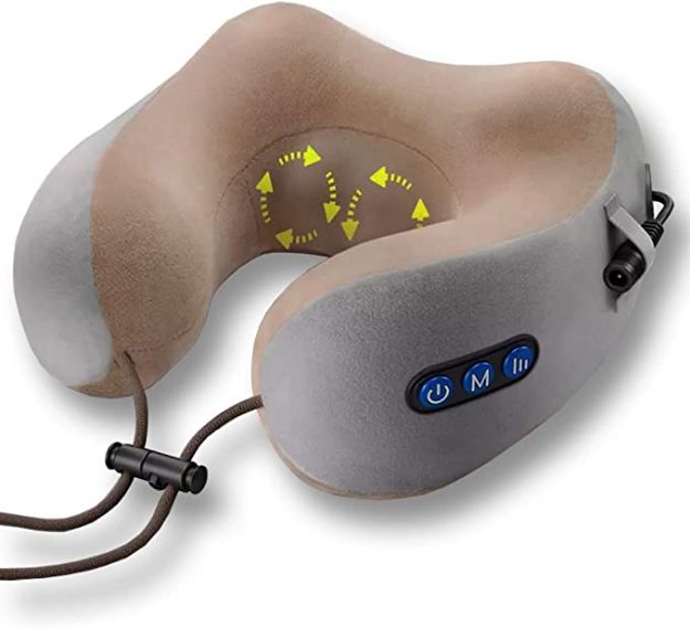 Picture of Electric U-Shaped Massage Pillow multi-function shoulder cervical neck neck shoulder neck electric massager